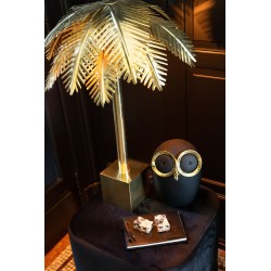 Lampe cocotier en métal or 53x53x69 cm
