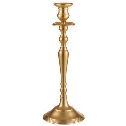 Candelabro clásico aluminio mate oro Alt. 46 cm