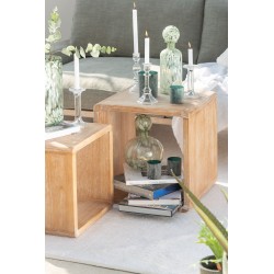 chandelier en verre transparent 9x9x20 cm