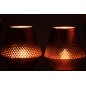 Set de 2 Photophore en verre cuivre 24x24x23 cm Set de 2 Photophore en verre cuivre 24x24x23 cm