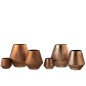 Set de 2 Photophore en verre cuivre 24x24x23 cm Set de 2 Photophore en verre cuivre 24x24x23 cm