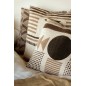Cuscino quadrato in tessuto beige 43x43x15 cm
