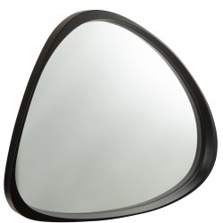 Miroir irrégulier en bois noir 99x90x6.8 cm