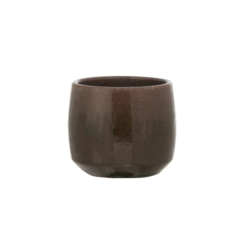 Macetero de cerámica verde de 14.5x14.5x12.5 cm Macetero de cerámica verde de 14.5x14.5x12.5 cm