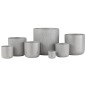 Set de 2 cachepots en céramique gris 11x11x11 cm Set de 2 cachepots en céramique gris 11x11x11 cm
