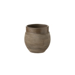 Cache-pot en céramique marron 15x15x15 cm