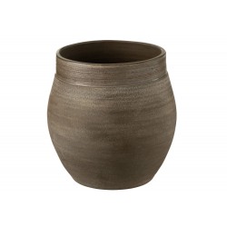 Cache-pot en céramique marron 25x25x25 cm