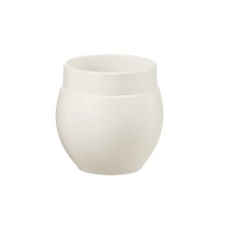 Cache-pot en céramique blanc 15x15x15 cm
