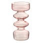 Vase en verre rose 7.5x7.5x14 cm Vase en verre rose 7.5x7.5x14 cm
