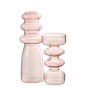 Vase en verre rose 7x7x21 cm Vase en verre rose 7x7x21 cm