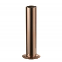 Vase tube en verre cuivre 10x10x26 cm