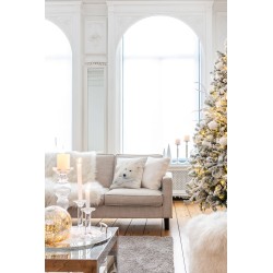 Chandelier lisse en verre transparent 9x9x18.5 cm