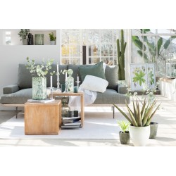 Chandelier lisse en verre transparent 9x9x18.5 cm