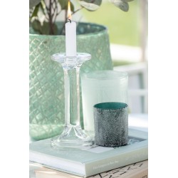Chandelier lisse en verre transparent 9x9x18.5 cm
