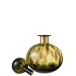 Bouteille avec bouchon en Verre Vert et Or 21x21x29,5cm Bouteille avec bouchon en Verre Vert et Or 21x21x29,5cm