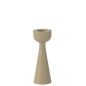 Candelabro cónico de aluminio beige 7x7x21 cm