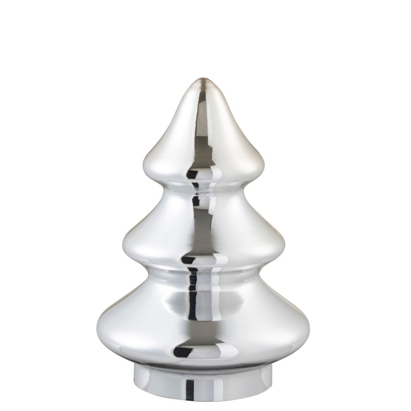 Sapin de Noël décoratif en verre argent