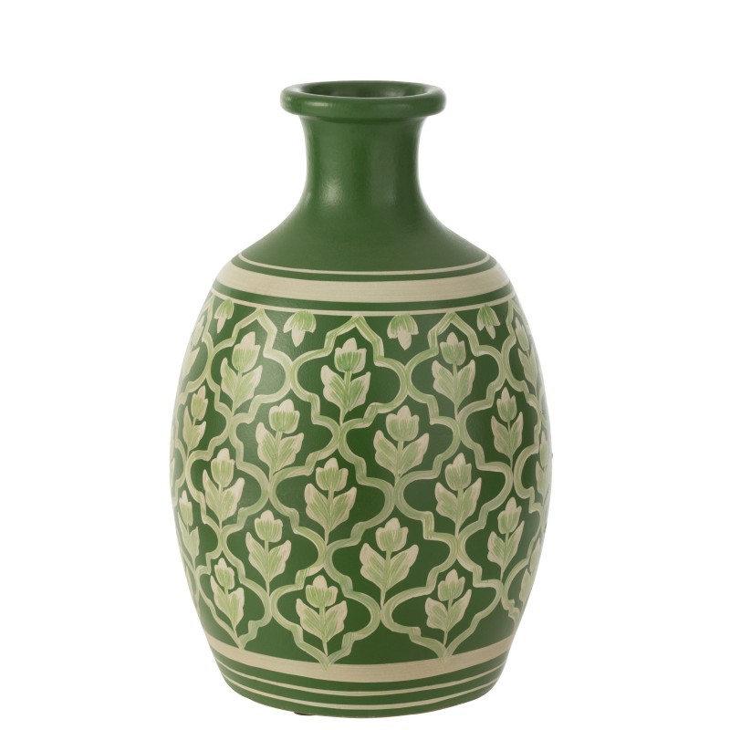 VASE FLEURS+LIG TER CUI VT/BLC VASE FLEURS+LIG TER CUI VT/BLC