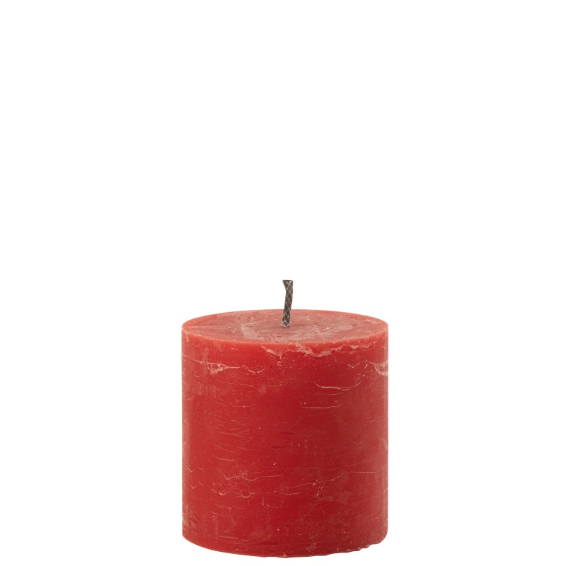 Bougie pilier en paraffine rouge 13x13x13 cm