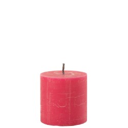 Bougie pilier en paraffine rose 13x13x13 cm