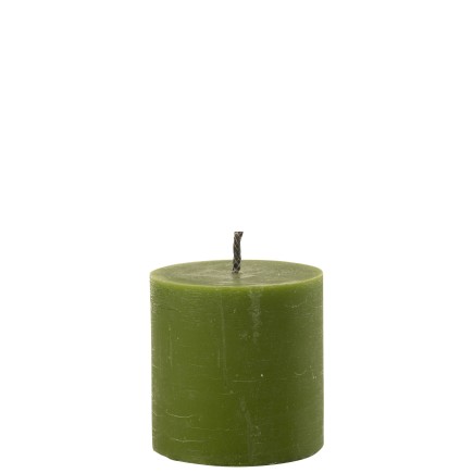 Bougie pilier en paraffine vert 13x13x13 cm