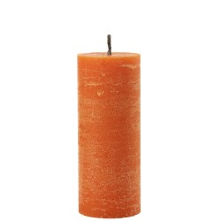 Bougie pilier en paraffine orange 10x10x25 cm