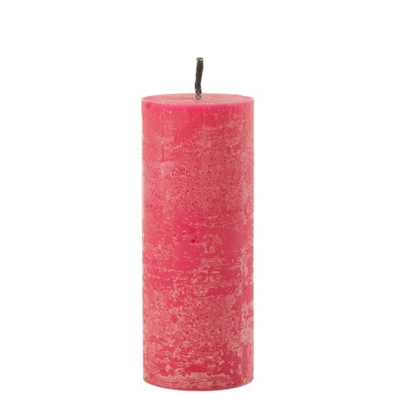 Bougie pilier en paraffine rose 10x10x25 cm