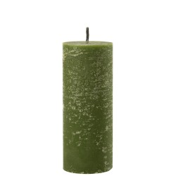 Bougie pilier en paraffine vert 10x10x25 cm