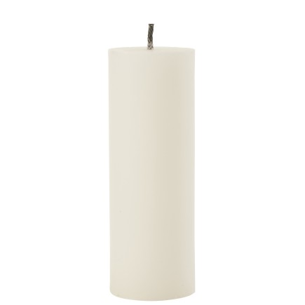 Bougie pilier en paraffine blanc 10x10x28 cm
