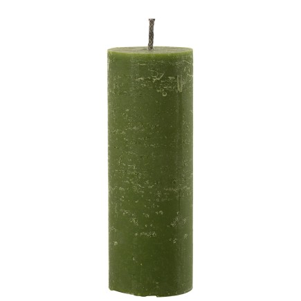 Bougie pilier en paraffine vert 10x10x28 cm