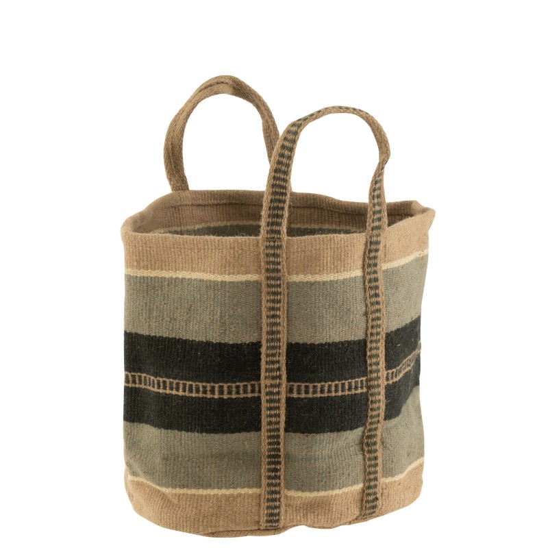 Panier rond en textile bleu 60x40x40 cm Panier rond en textile bleu 60x40x40 cm