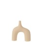 Vase en aluminium beige 29x9x30.5 cm