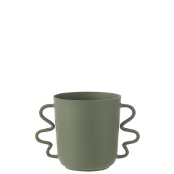 Jarrón Julien de aluminio verde 34x21.5x23 cm