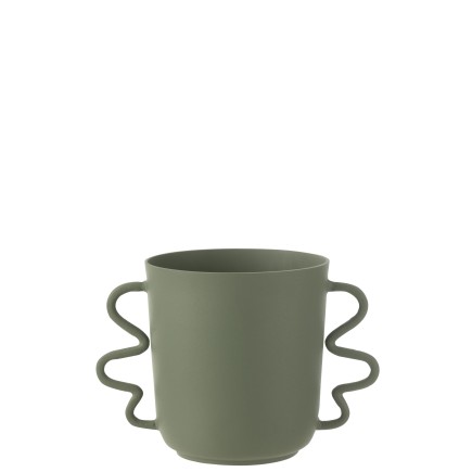 Jarrón Julien de aluminio verde 34x21.5x23 cm
