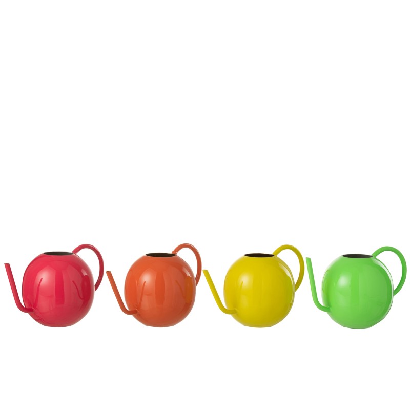 Arrosoir rond en métal multicolore 27x15.5x16 cm Arrosoir rond en métal multicolore 27x15.5x16 cm