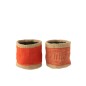Panier rond en textile orange 15x15x15 cm Panier rond en textile orange 15x15x15 cm