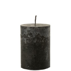 Bougie pilier en paraffine noir 15x15x21 cm