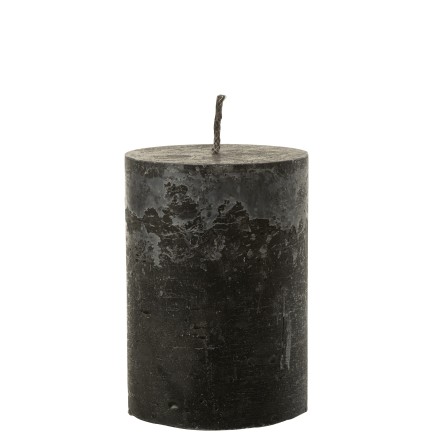 Bougie pilier en paraffine noir 15x15x21 cm