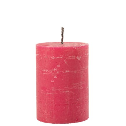 Bougie pilier en paraffine rose 15x15x21 cm