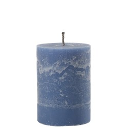 Bougie pilier en paraffine bleu 15x15x21 cm