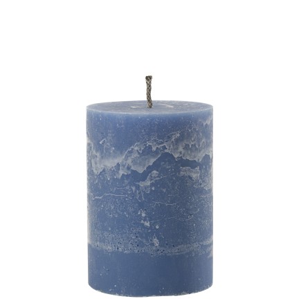 Bougie pilier en paraffine bleu 15x15x21 cm