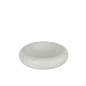 BOWL ROUND LOW MARBLE WH L