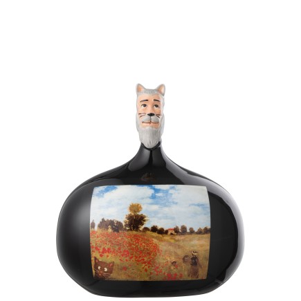Figure Les Chartistes en poterie multicolore 20x15.5x22 cm