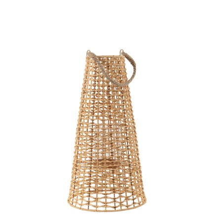 Lanterne Anais en Rotin Naturel 30x30x55 cm