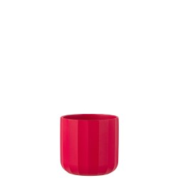 Cache-pot en céramique rose 15x15x14.5 cm
