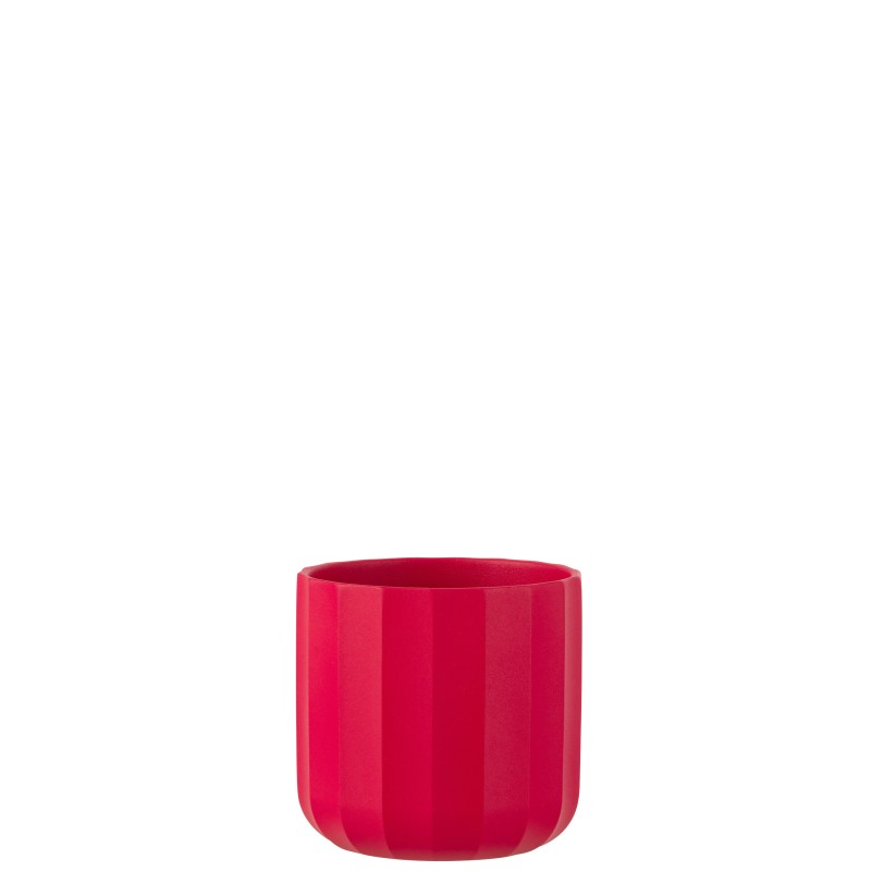 Macetero de cerámica rosa 15x15x14.5 cm