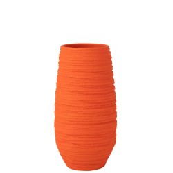 Macetero de cerámica naranja 28*25*55 cm