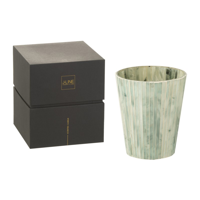 Bougie parfumée Noa en paraffine bleu 15.5x15.5x18.5 cm