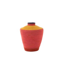 Vase en roseau multicolore 32x32x38 cm