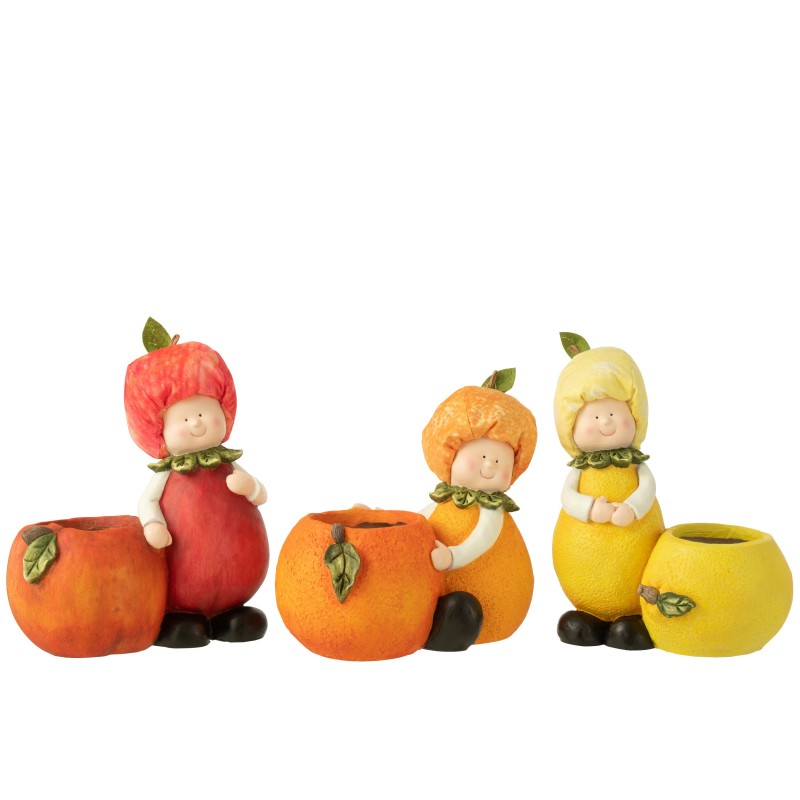 Jardinière enfant en polyresine multicolore 24x17.5x30 cm Jardinière enfant en polyresine multicolore 24x17.5x30 cm